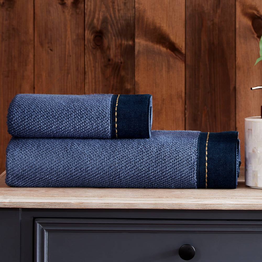  Oregon Maskülen Nakışlı Denim El ve Yüz Havlusu